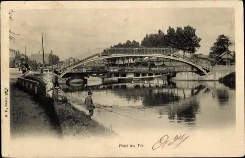 Ak Vic Vicq sur Aisne, Pont