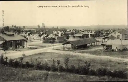 Ak Sissonne Aisne, Camp de Sissonne, Gesamtansicht