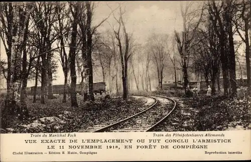 Ak Compiègne Oise, Zug von Maréchal Foch