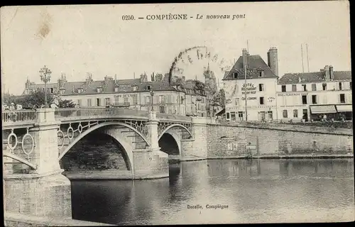 Ak Compiègne Oise, Neue Brücke