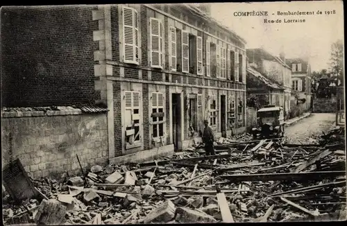 Ak Compiègne Oise, Rue de Lorraine