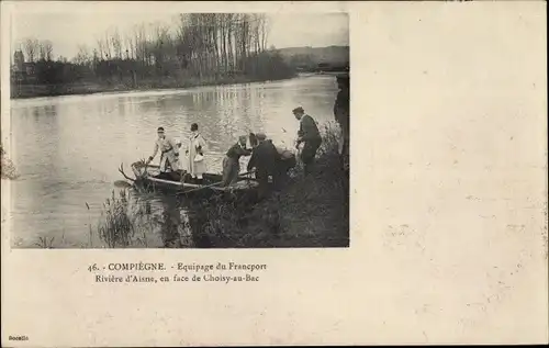 Ak Compiègne Oise, Francport-Crew
