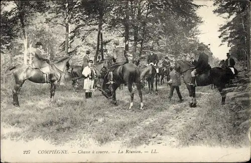 Ak Compiègne Oise, Jagd, Wiedervereinigung