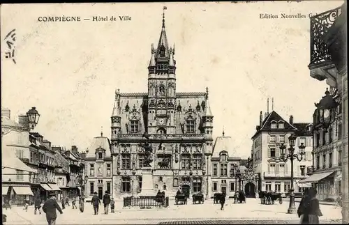 Ak Compiègne Oise, Rathaus