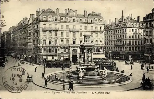 Ak Lyon Rhône, Place des Jacobins