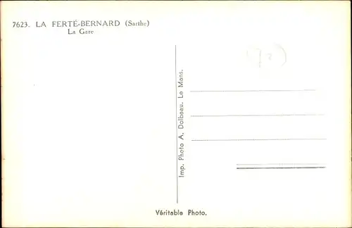 Ak La Ferté Bernard Sarthe, Bahnhof