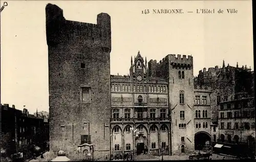 Ak Narbonne Aude, Rathaus