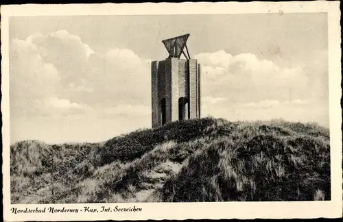 Ak Nordseebad Norderney Ostfriesland, Kap, Int. Seezeichen