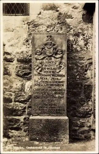 Ak Hann. Münden in Niedersachsen, Grabdenkmal Dr. Eisenbart