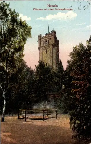 Ak Hameln an der Weser Niedersachsen, Klütturm, alter Festungsbrunnen