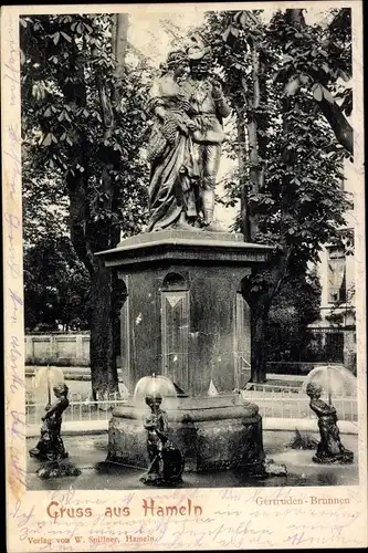 Ak Hameln an der Weser Niedersachsen, Gertrudenbrunnen