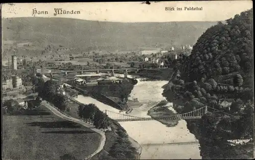 Ak Hann. Münden in Niedersachsen, Fuldatal, Brücke