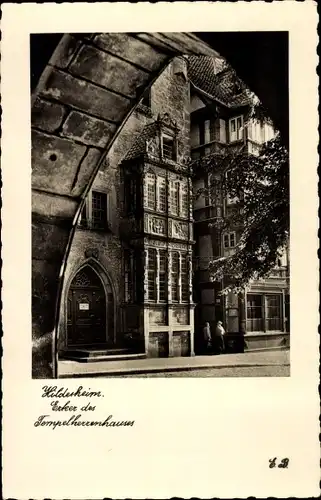Ak Hildesheim in Niedersachsen, Erker, Tempelherrenhaus