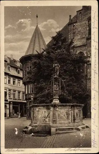 Ak Hildesheim in Niedersachsen, Marktbrunnen