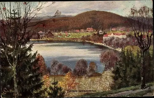 Künstler Ak Günther, Titisee im Schwarzwald, Panorama, Tuck 721