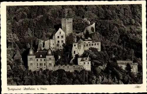 Ak Wertheim im Main Tauber Kreis, Burgruine, Waldgebiet