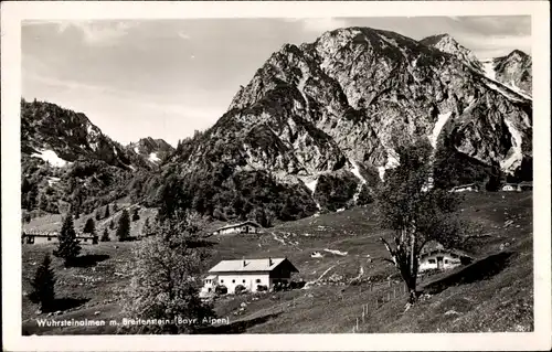 Ak Schleching in Oberbayern, Wuhrsteinalmen, Breitenstein, Hütte