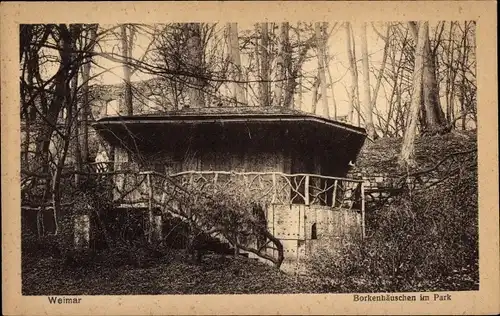 Ak Weimar in Thüringen, Borckenhäuschen, Park