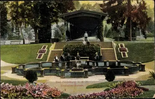 Ak Bad Homburg vor der Höhe Hessen, Elisabethen-Brunnen