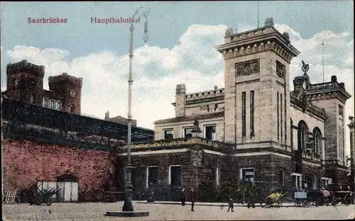 Ak Saarbrücken im Saarland, Hauptbahnhof