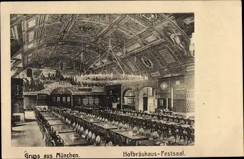Ak München, Hofbräuhaus, Festsaal