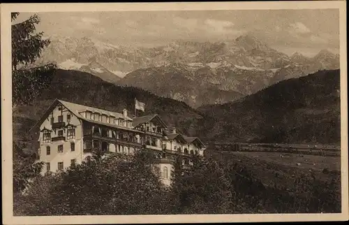 Ak Garmisch Partenkirchen in Oberbayern, Kainzenbad, Wettersteingebirge