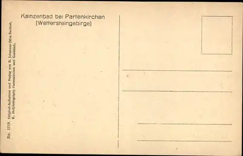 Ak Garmisch Partenkirchen in Oberbayern, Kainzenbad, Wettersteingebirge