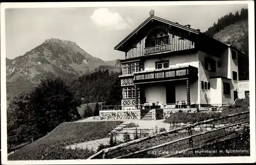 Ak Oberaudorf im Kreis Rosenheim Oberbayern, Cafe Hummelei, Brünnstein