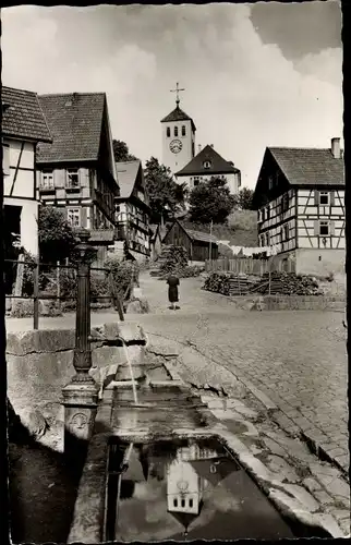 Ak Langenbrand Forbach im Murgtal, Gasthaus Murgtäler Hof, Kirche