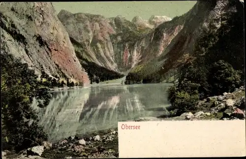 Ak Königsee Königssee Oberbayern, Obersee, Berge