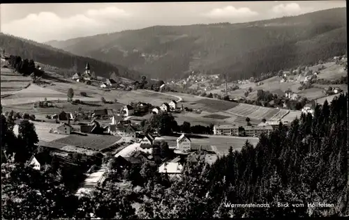 Ak Warmensteinach Oberfranken Bayern, Blick vom Höllfelsen