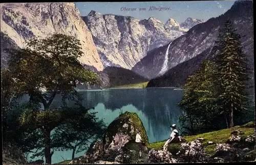 Ak Königsee Königssee Oberbayern, Obersee