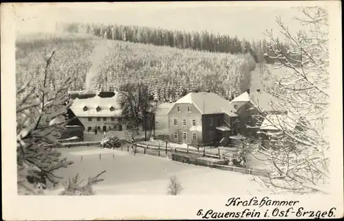 Ak Kratzhammer Altenberg im Erzgebirge, Winter