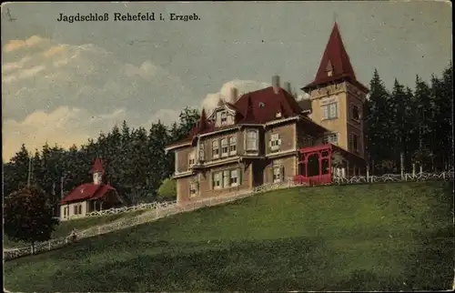 Ak Rehefeld Zaunhaus Altenberg im Erzgebirge, Kapelle, Jagdschloss