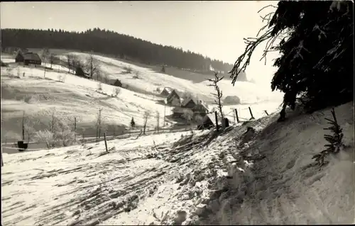Ak Rehefeld Zaunhaus Altenberg im Erzgebirge, Panorama, Winter