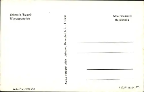 Ak Rehefeld Zaunhaus Altenberg im Erzgebirge, Panorama, Winter