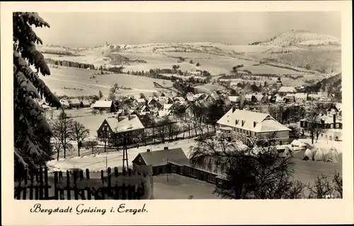 Ak Geising Altenberg im Erzgebirge, Totalansicht