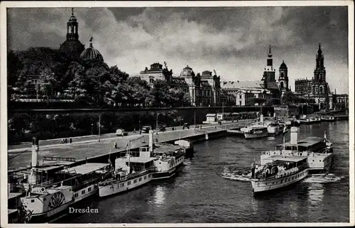 Ak Dresden Zentrum Altstadt, Salondampfer Bastei