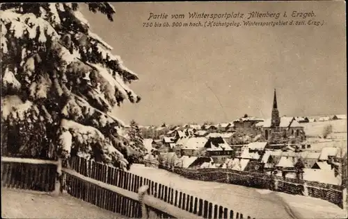 Ak Altenberg im Erzgebirge, Totalansicht