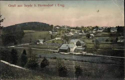 Ak Seyde Hermsdorf im Erzgebirge, Gesamtansicht