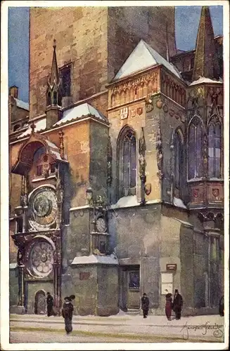 Künstler Ak Setelík, Jaroslav, Praha Prag, Rathaus, Orloj