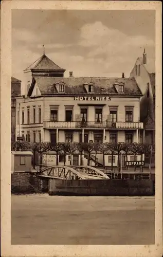 Ak Boppard am Rhein, Hotel-Weinhaus Ries