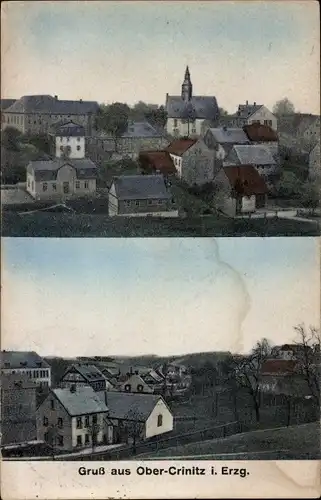 Ak Obercrinitz Crinitzberg in Sachsen, Totalansicht