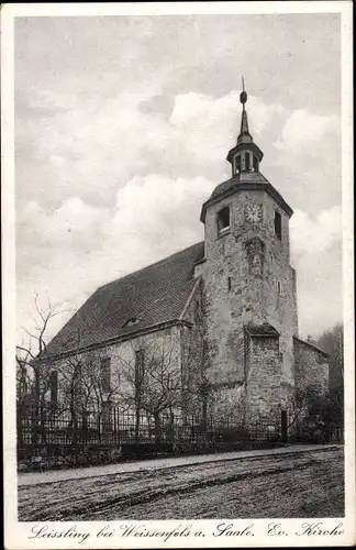 Ak Leißling Weißenfels an der Saale, Evangelische Kirche