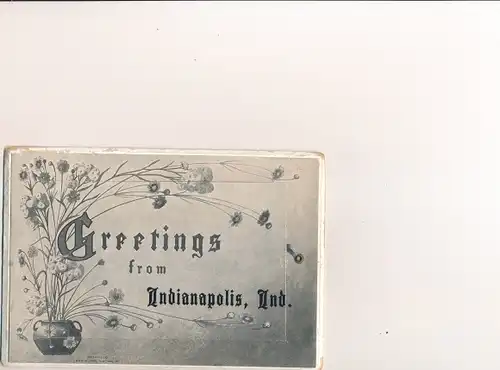 Leporello Ak Indianapolis Indiana USA, Grüße aus Indianapolis, Blumenvase