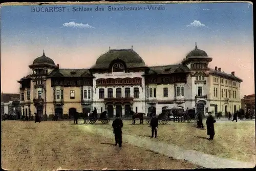 Ak București Bukarest Rumänien, Schloss des Staatsbeamten Verein