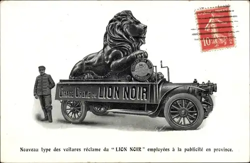 Ak Neue Art von Autos, die vom Schwarzen Löwen beansprucht werden