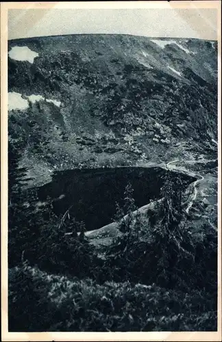 Ak Karpacz Krummhübel Riesengebirge Schlesien, Mały Staw, Kleiner Teich