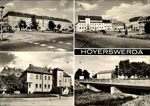 Ak Hoyerswerda in der Oberlausitz, Schulstraße, Platz der Roten Armee, Kreiskrankenhaus