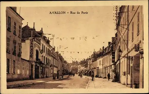 Ak Avallon Yonne, Rue de Paris